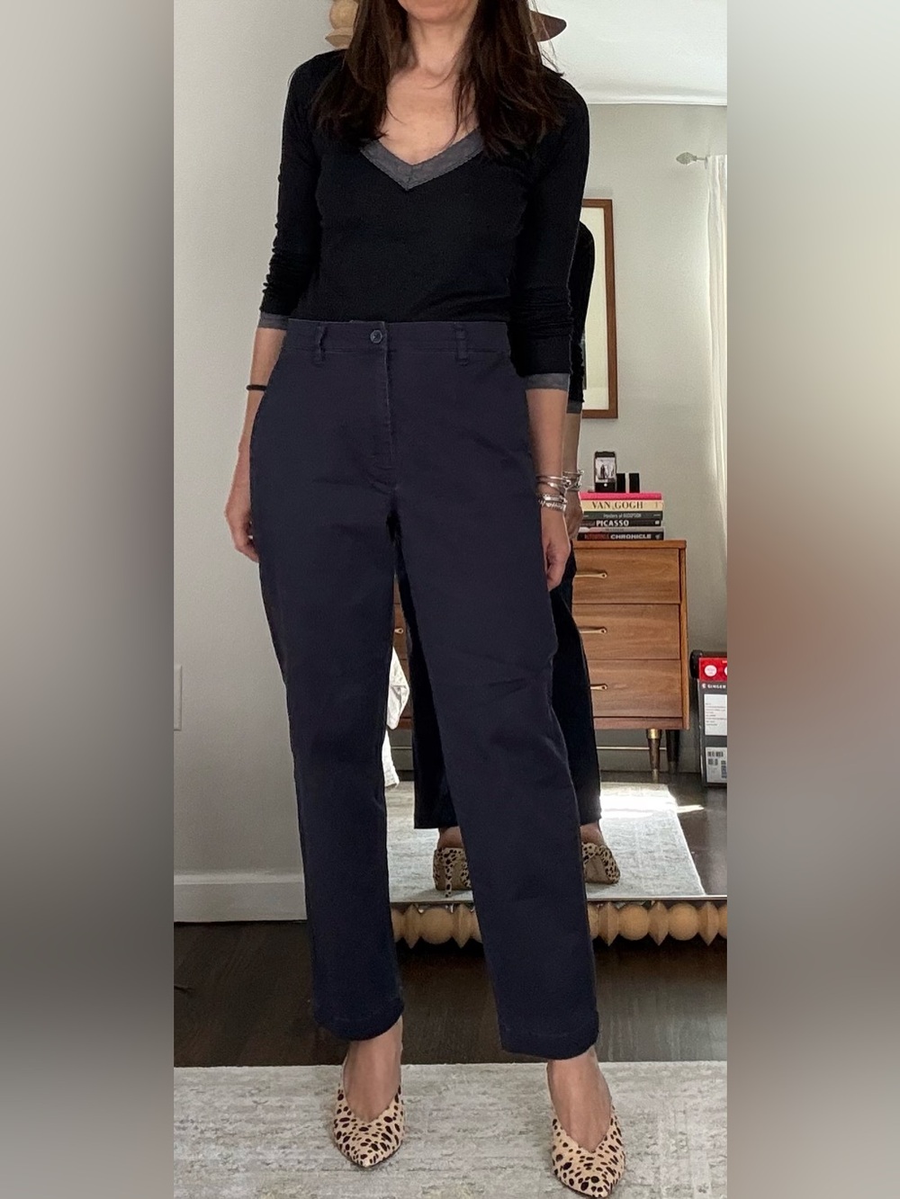 Boden Navy Blue Khaki Pants size 8